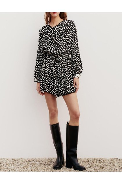 Rochie scurta, Negru/Alb