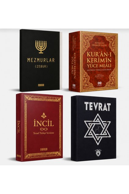 四書　　The Four Books. Merve Yayınları 4 Kutsal Kitap Seti – Kur'an-ı Kerim Meali, Tevrat