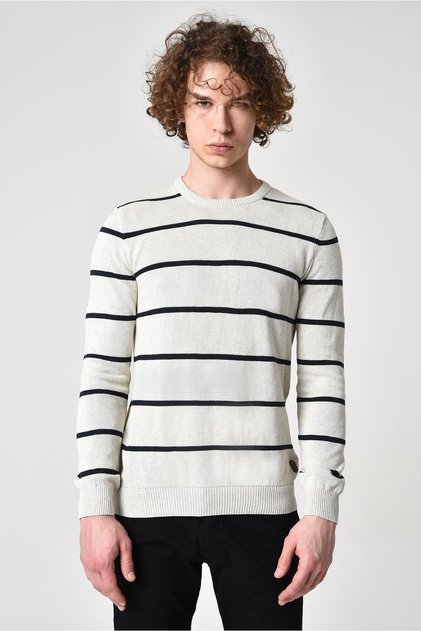Striped Cotton Sweater (E22-5703)