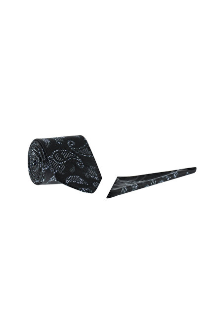 Set of 2 Patterned Tie & Handkerchief