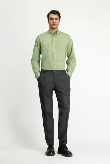 7 Drop Super Slim Fit Eksra Dar Kesim Beli Lastikli Likralı Klasik Kumaş Pantolon