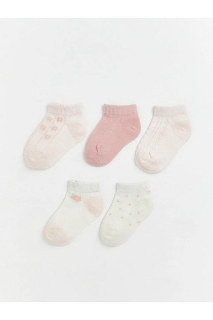 Floral Baby Girl Booties Socks 5 Pack (S5)