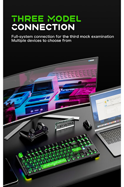 Attack Shark X87 ULTRA RGB 8000Hz Kablosuz 10000mAh Hot-Swap