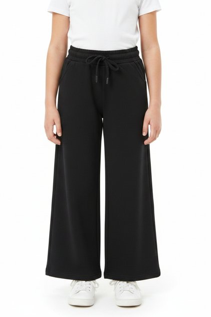 Girl's Elastic Waist Tied Wide Leg Sweatpants 25053