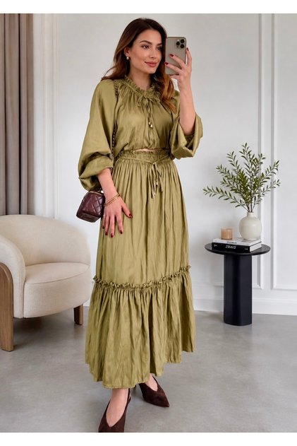 Women's Anthracite Wrinkle Look Suit