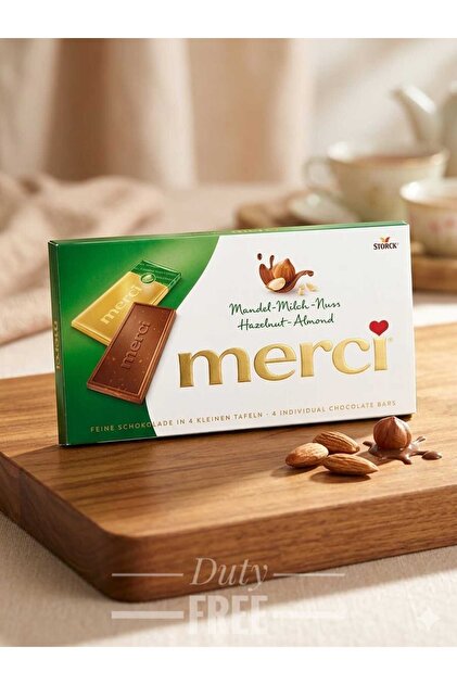 hijazigroup Storck Merci Fine Milk Chocolate Hazelnut-Almond bars