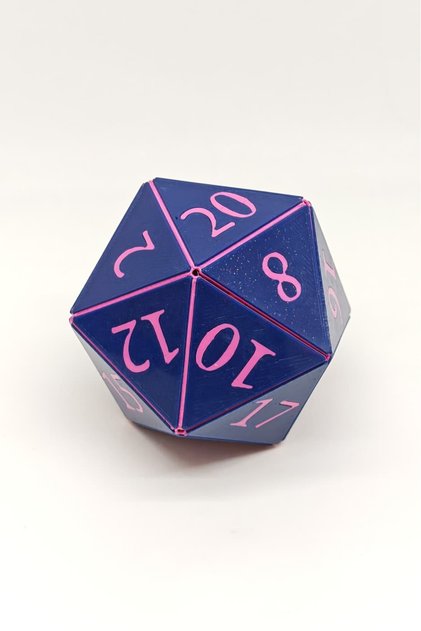 perim3d Büyük D20 Zar – 20 Yüzlü Yirmigen Oyun ve Koleksiyon Zarı