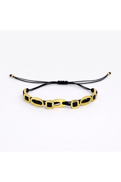 Midnight Black Gold Bracelet