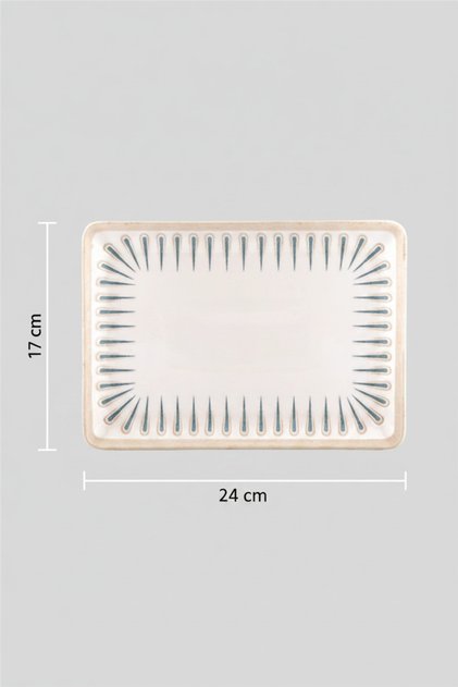 12-Pack Flora Rectangular Boat Plate 24.17cm Digital Sierra