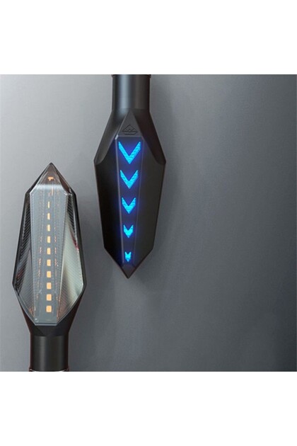 Set 2 Buc Semnalizari Omologat ( E11 ) moto semnal ascendent LED flexibile, Semnalizari motociclete