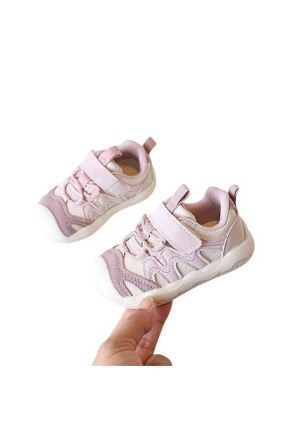 Pantofi sport pentru copii, cu închidere tip arici, talpă flexibilă, roz, 19 EU, 13 cm