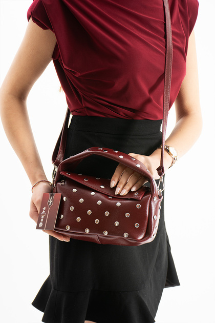 Levi Troklu Hand and Shoulder Bag Claret Red