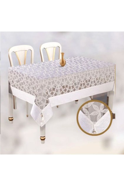 Tablecloth – Dertsiz 12-Person Single Tablecloth Dowry Gift Box Dertsiz Stain-Resistant Garden Linen