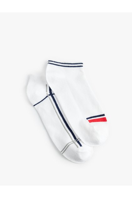 Striped Cotton 2-Piece Booties Socks Set