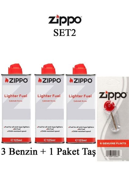 Çakmak ikmal Seti 3 Bidon Benzin 1 Paket Taş set2