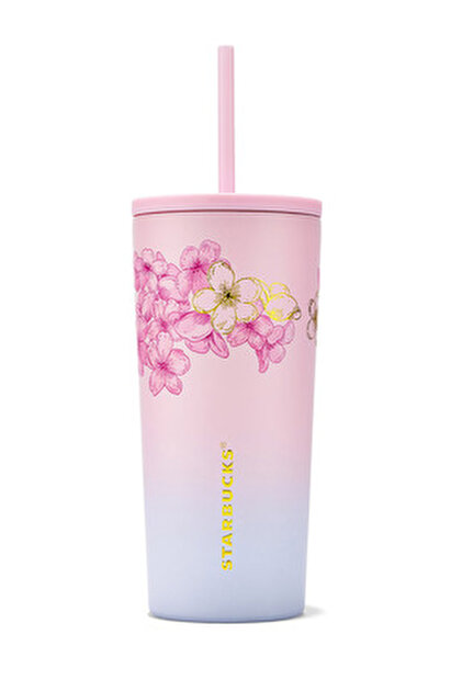 Starbucks Soft-Textured Sakura Series Blue and White Gradient
