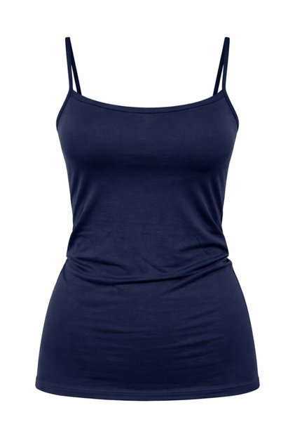 Navy Blue Basic Micro Tank Top with Straps