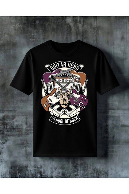 Guitar Hero School of Rock Printed Oversize T-Shirt