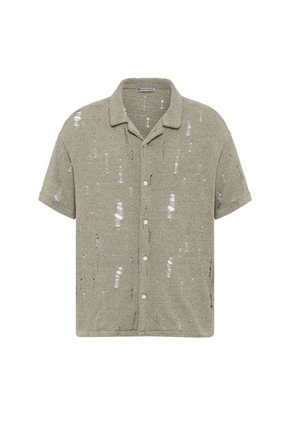 Oversize Perforated Knitwear Shirt