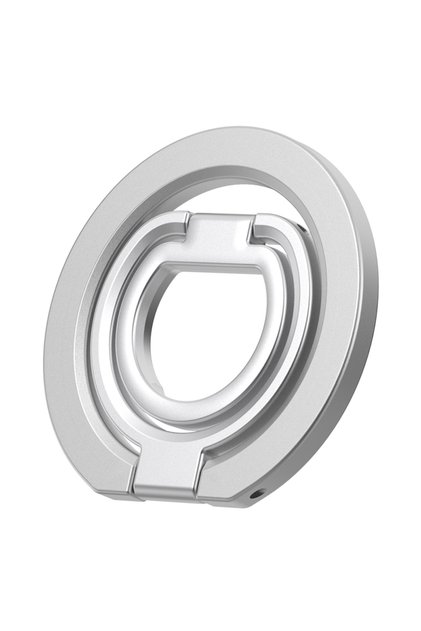 Silvery Double-sided Strong Magnetic Holder for Magsafe Mobile Phone Folding Finger Ring Magnet Brac