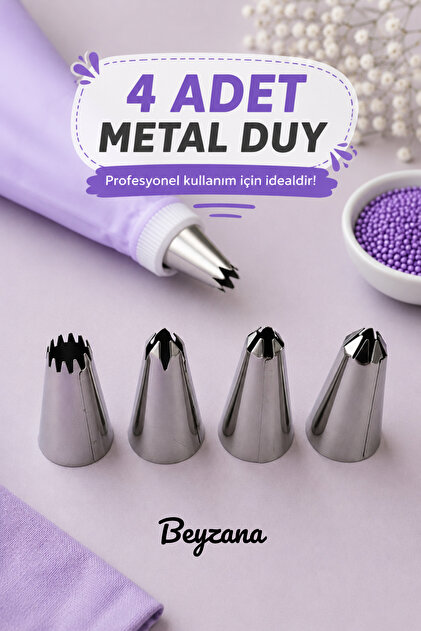 BEYZANA 7 Parça Karışık Renk Krema Sıkma Torbası Seti Pasta Krema