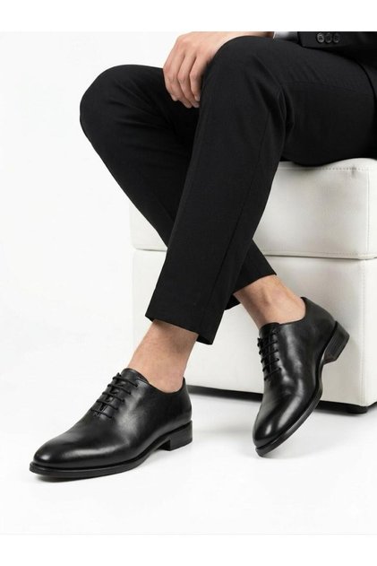 Men's Black Genuine Leather Neolite Sole Classic Shoes