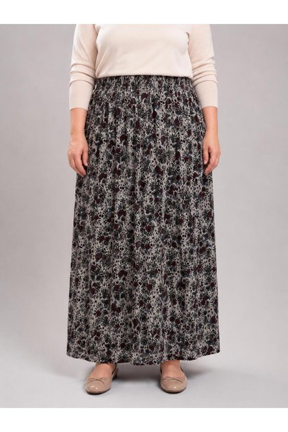 Plus Size Women's Combed Cotton Elastic Waist Skirt