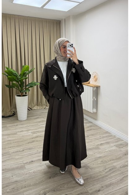 Taşlı Etek takım