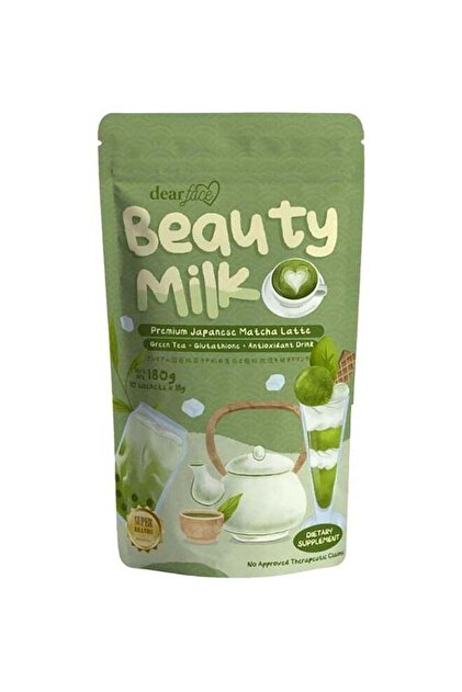 glutathione whitening drink DER Matcha Latte Green Tea Flavor Beauty Drink with Glutathione Antioxidant  Whitening 10 Sachets