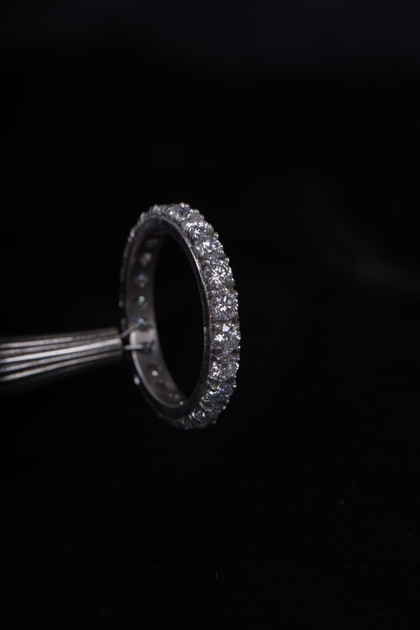 3mm 2Ct DColor Mozanet Taşlı Tamtur Gümüş Yüzük