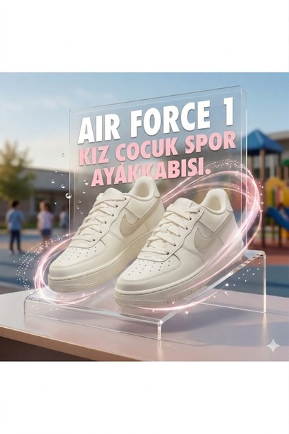 Nike Air Force 1 Gs Beyaz Sneaker Unisex Çocuk Spor Ayakkabısı