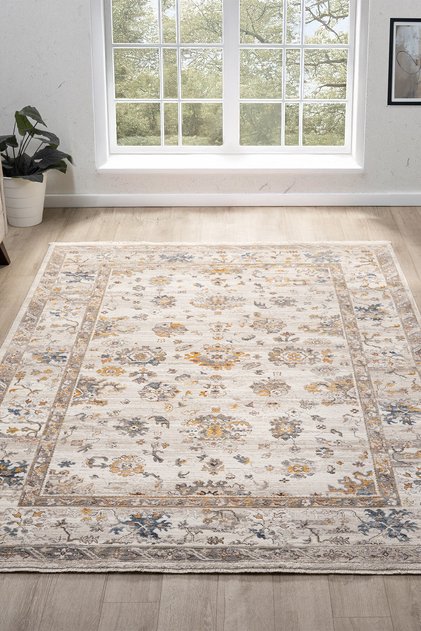 Asır Krem Halı Salon Oturma Odası Çocuk Odası Yatak Odası Halısı 0253