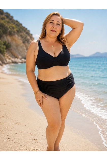 Straight Cut High Waist Bikini Set
