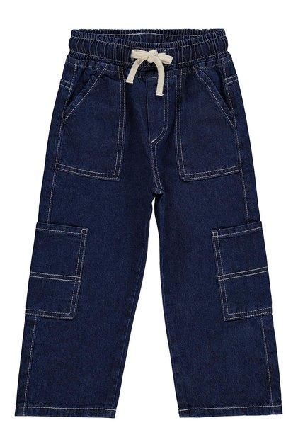 Contrast Stitched Pants for 2-5 Years Old - Blue