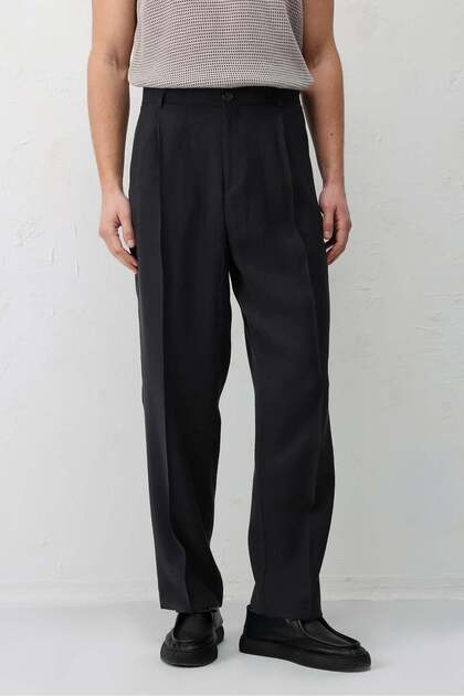 Black-1 Modal Fabric Men's Trousers