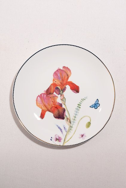 Flora Porselen Pasta Tabağı Turuncu 21 cm