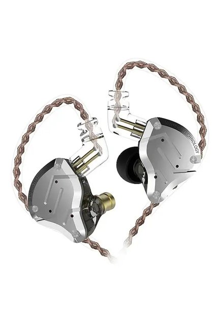 KZ ZS10 Pro Υβριδικά Ενδοωτιαία Ακουστικά Ασημί/Μαύρο
