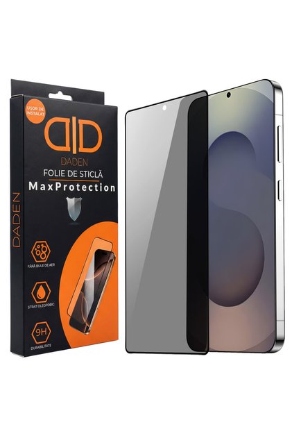 Folie sticla privacy pentru Samsung Galaxy S26 Ultra DaDen, Protectie antisoc, Anti-spy, Instalare usoara, Calitate premium