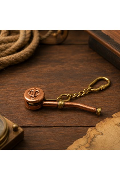 Brass Sailor Themed Keychain – Nostalgic Metal Keychain with Various Models