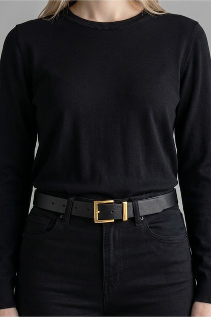 100% Genuine Leather Women's Suit Buckle Belt 2.8 cm Jean Belt Pants Belt