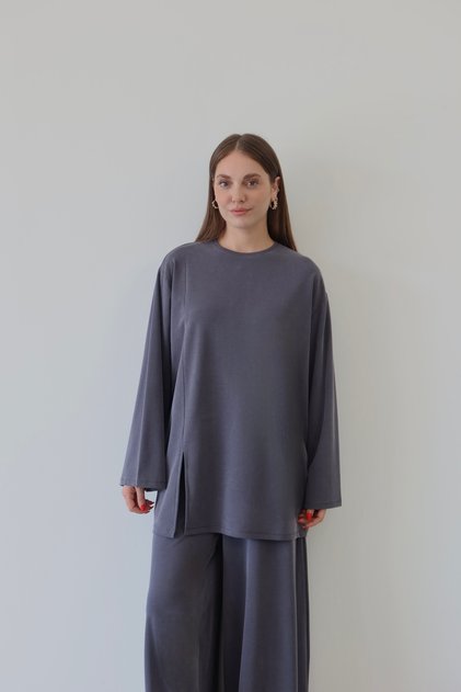 Pantolon-Etekli Takım (Taşlanmış Kumaş)