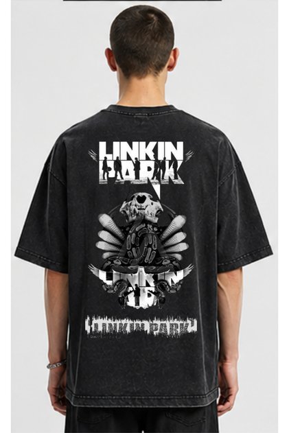 Linkin Park Printed Oversize T-Shirt Unisex Chester Bennington Alternative Rock Vintage Design Tshirt