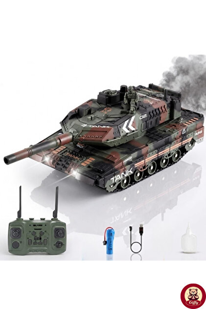 giffy Oyuncak 2.4 Uzaktan Kumandalı Su Bombası Atan Tank Buharlı