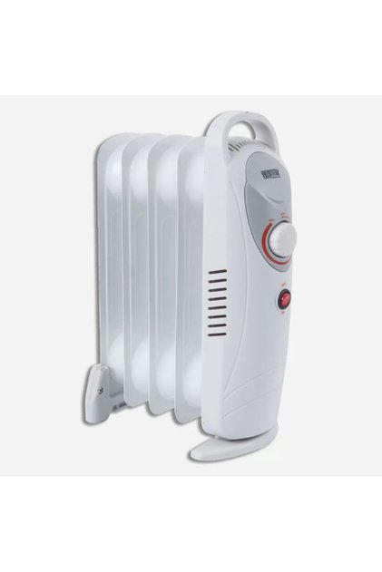 Mini 600 W 5 Dilim Elektrikli Termostatlı Radyatör Beyaz