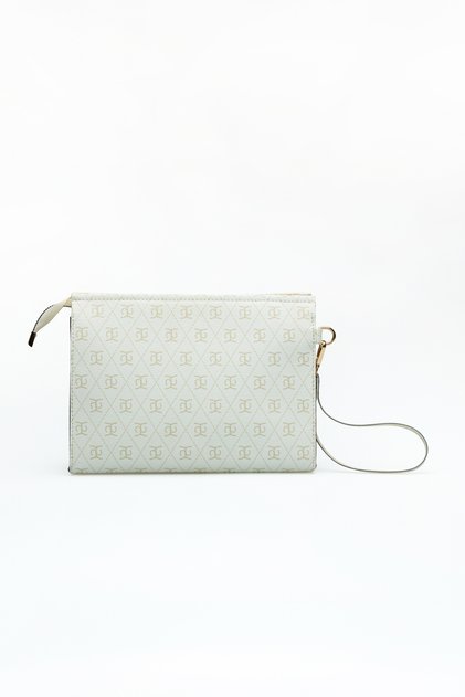 Women's Monogram Patterned Clutch Handbag Stylish and Everyday Use Portfolio Bag