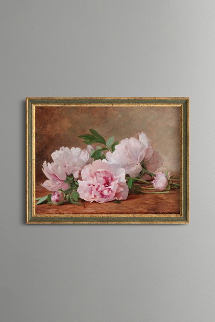 Peonies - Vintage Patterned Painting - Fine Model