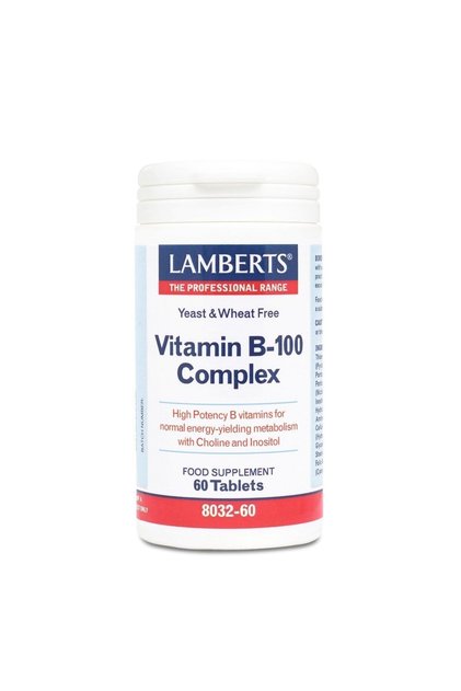 Vitamin B100 Complex για ένα Υγιές Νευρικό Σύστημα, 60tabs