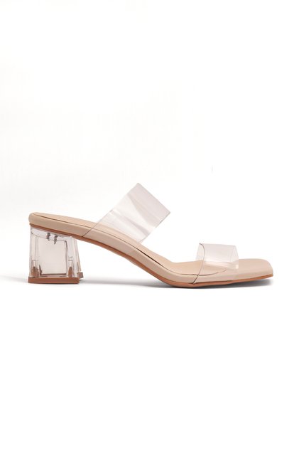 Bln 222 Transparent Heeled Slippers