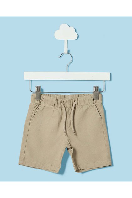 Infant Boys Beige Twill Shorts