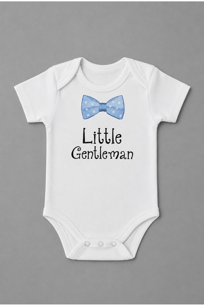 Little Gentleman Printed Baby Bodysuit, Gift Baby Bodysuit
